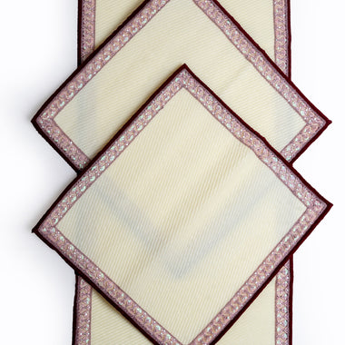 White Pooja Mat Set 2