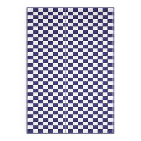Navy Blue Checkered Mat - Shradha Mats